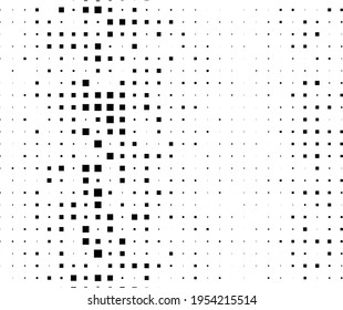 Abstract geometric pattern with small and large squares. Design element for web banners, posters, cards, wallpapers, backdrops, panels Black and white color Vector illustration