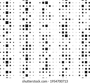 Abstract geometric pattern with small and large squares. Design element for web banners, posters, cards, wallpapers, backdrops, panels Black and white color Vector illustration