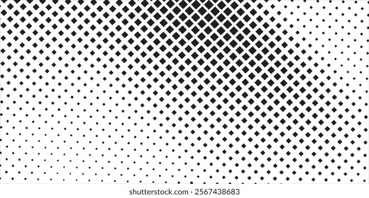 Abstract geometric pattern with small and large rhombuses. Design element for web banners, posters, cards, wallpapers, backdrops, panels Black and white color Vector illustration