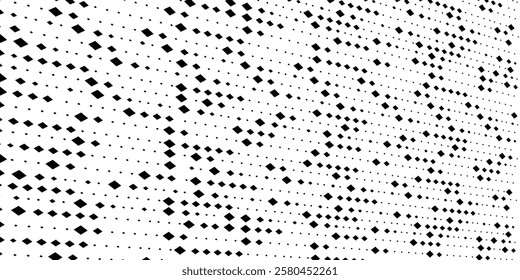 Abstract geometric pattern with small and large rhombuses. Design element for web banners, posters, cards, wallpapers, backdrops, panels Black and white