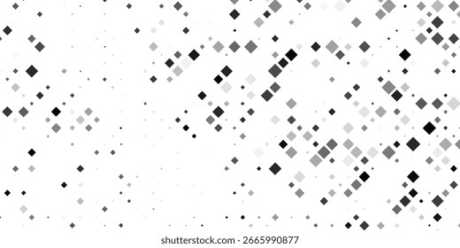 Abstract geometric pattern with small and large rhombuses. Design element for web banners, posters, cards, wallpapers, backdrops, panels Black and white color Vector illustration 