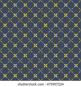 Abstract geometric pattern, small spots and dots. Seamless vector pattern. Abstract background.