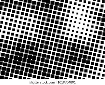 Abstract geometric pattern with small squares. Design element for web banners, posters, cards, wallpapers, backdrops, panels Black and white color Vector illustration Grunge halftone background. 