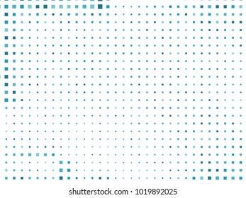 Abstract geometric pattern with small squares. Design element for web banners, posters, cards, wallpapers, backdrops, panels Blue and white color Vector illustration Grunge halftone background. 