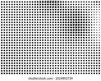 Abstract geometric pattern with small squares. Design element for web banners, posters, cards, wallpapers, backdrops, panels Black and white color Vector illustration Grunge halftone background. 