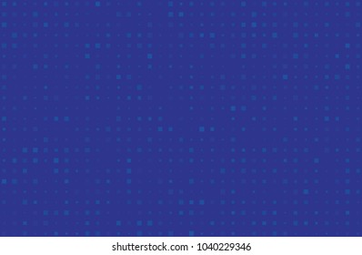 Abstract geometric pattern with small squares different size, scale. Design element for web banners, posters, cards, wallpapers, backdrops, panels Blue color Vector illustration