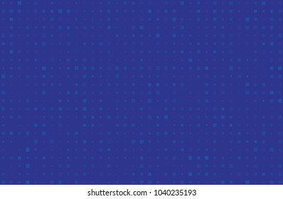 Abstract geometric pattern with small squares different size, scale. Design element for web banners, posters, cards, wallpapers, backdrops, panels Blue color Vector illustration