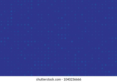 Abstract geometric pattern with small squares different size, scale. Design element for web banners, posters, cards, wallpapers, backdrops, panels Blue color Vector illustration