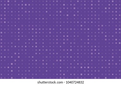 Abstract geometric pattern with small squares different size, scale. Design element for web banners, posters, cards, wallpapers, backdrops, panels. Violet, purple color Vector illustration