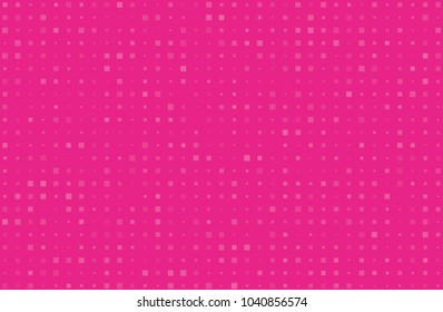 Abstract geometric pattern with small squares different size, scale. Design element for web banners, posters, cards, wallpapers, backdrops, panels Pink color Vector illustration