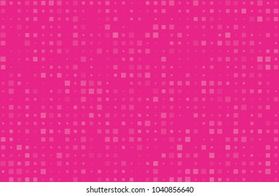 Abstract geometric pattern with small squares different size, scale. Design element for web banners, posters, cards, wallpapers, backdrops, panels Pink color Vector illustration