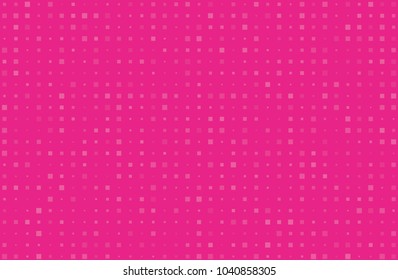 Abstract geometric pattern with small squares different size, scale. Design element for web banners, posters, cards, wallpapers, backdrops, panels Pink color Vector illustration