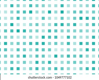 Abstract geometric pattern with small squares. Design element for web banners, posters, cards, wallpapers, backdrops, panels Different shades of green on white color Vector illustration