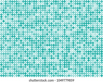Abstract geometric pattern with small squares. Design element for web banners, posters, cards, wallpapers, backdrops, panels Different shades of green on white color Vector illustration