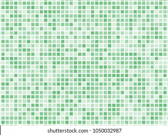 Abstract geometric pattern with small squares. Design element for web banners, posters, cards, wallpapers, backdrops, panels Different shades of green color Vector illustration