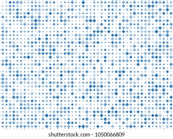Abstract geometric pattern with small squares. Design element for web banners, posters, cards, wallpapers, backdrops, panels Different shades of blue on white color Vector illustration