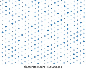 Abstract geometric pattern with small squares. Design element for web banners, posters, cards, wallpapers, backdrops, panels Different shades of blue on white color Vector illustration