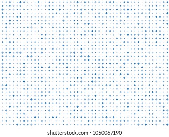 Abstract geometric pattern with small squares. Design element for web banners, posters, cards, wallpapers, backdrops, panels Different shades of blue on white color Vector illustration