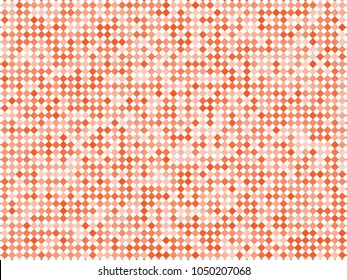 Abstract geometric pattern with small squares. Design element for web banners, posters, cards, wallpapers, backdrops, panels Different shades of orange on white color Vector illustration