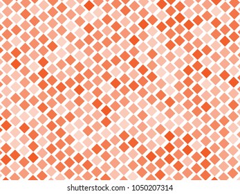 Abstract geometric pattern with small squares. Design element for web banners, posters, cards, wallpapers, backdrops, panels Different shades of orange on white color Vector illustration