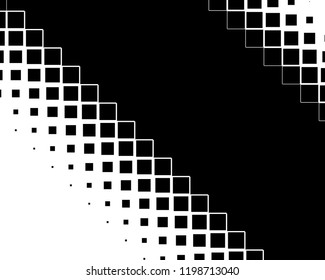 Abstract geometric pattern with small squares. Design element for web banners, posters, cards, wallpapers, backdrops, panels Black and white color Vector illustration