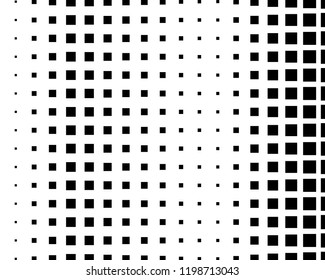 Abstract geometric pattern with small squares. Design element for web banners, posters, cards, wallpapers, backdrops, panels Black and white color Vector illustration