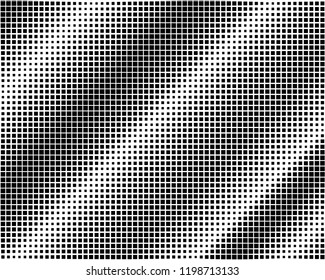 Abstract geometric pattern with small squares. Design element for web banners, posters, cards, wallpapers, backdrops, panels Black and white color Vector illustration