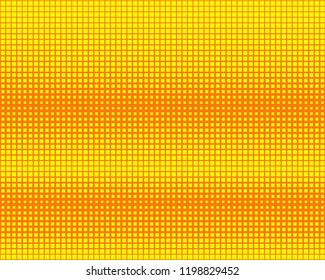Abstract geometric pattern with small squares. Design element for web banners, posters, cards, wallpapers, backdrops, panels Yellow and orange color Vector illustration