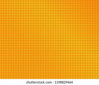 Abstract geometric pattern with small squares. Design element for web banners, posters, cards, wallpapers, backdrops, panels Yellow and orange color Vector illustration