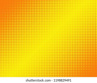 Abstract geometric pattern with small squares. Design element for web banners, posters, cards, wallpapers, backdrops, panels Yellow and orange color Vector illustration