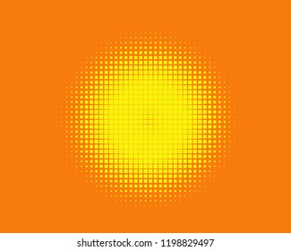 Abstract geometric pattern with small squares. Design element for web banners, posters, cards, wallpapers, backdrops, panels Yellow and orange color Vector illustration