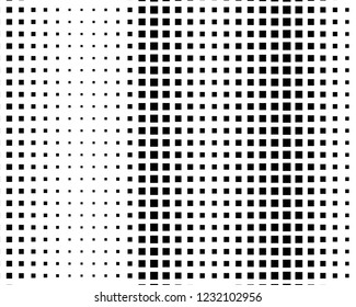 Abstract geometric pattern with small squares. Design element for web banners, posters, cards, wallpapers, backdrops, panels Black and white color Vector illustration