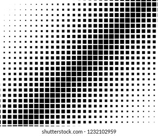 Abstract geometric pattern with small squares. Design element for web banners, posters, cards, wallpapers, backdrops, panels Black and white color Vector illustration