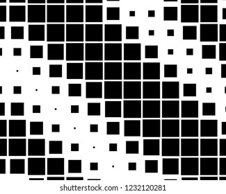 Abstract geometric pattern with small squares. Design element for web banners, posters, cards, wallpapers, backdrops, panels Black and white color Vector illustration