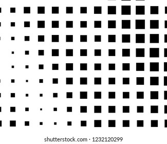 Abstract geometric pattern with small squares. Design element for web banners, posters, cards, wallpapers, backdrops, panels Black and white color Vector illustration