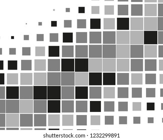 Abstract geometric pattern with small squares. Design element for web banners, posters, cards, wallpapers, backdrops, panels Different shades of black and grey Vector illustration