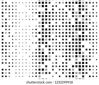 Abstract geometric pattern with small squares. Design element for web banners, posters, cards, wallpapers, backdrops, panels Different shades of black and grey Vector illustration