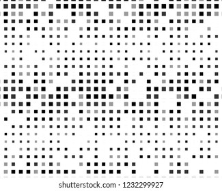Abstract geometric pattern with small squares. Design element for web banners, posters, cards, wallpapers, backdrops, panels Different shades of black and grey Vector illustration