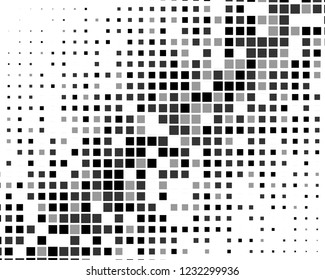 Abstract geometric pattern with small squares. Design element for web banners, posters, cards, wallpapers, backdrops, panels Different shades of black and grey Vector illustration