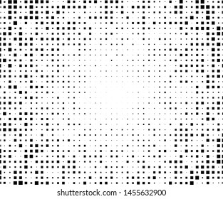 Abstract geometric pattern with small squares. Design element for web banners, posters, cards, wallpapers, backdrops, panels Black and white color Vector illustration
