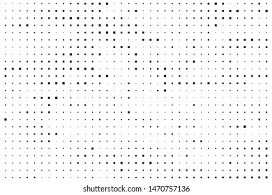 Abstract geometric pattern with small squares. Design element for web banners, posters, cards, wallpapers, backdrops, panels Black and white color Vector illustration