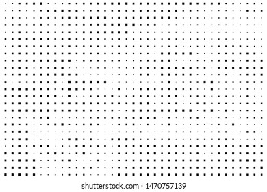 Abstract geometric pattern with small squares. Design element for web banners, posters, cards, wallpapers, backdrops, panels Black and white color Vector illustration
