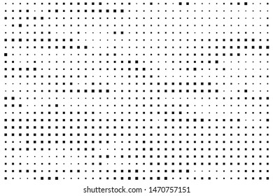 Abstract geometric pattern with small squares. Design element for web banners, posters, cards, wallpapers, backdrops, panels Black and white color Vector illustration