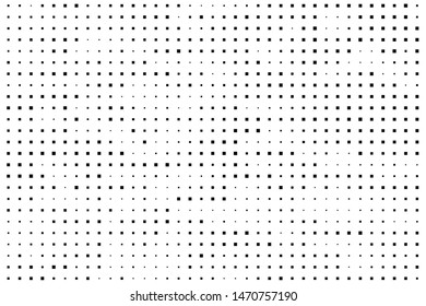 Abstract geometric pattern with small squares. Design element for web banners, posters, cards, wallpapers, backdrops, panels Black and white color Vector illustration