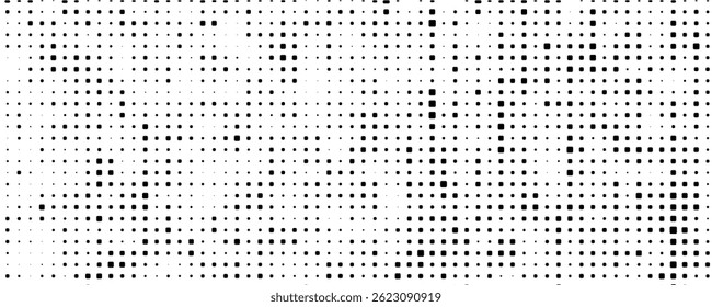 Abstract geometric pattern with small squares. Design element for web banners, posters, cards, wallpapers, backdrops, panels Black and white color Vector illustration