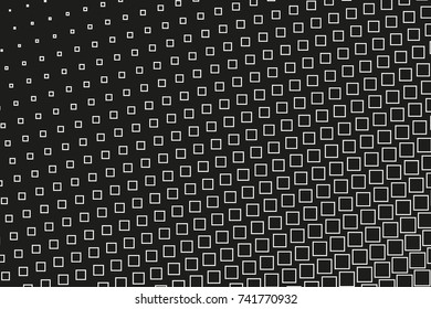 Abstract geometric pattern with small squares. Design element for web banners, posters, cards, wallpapers, backdrops, panels Black and white color Vector illustration