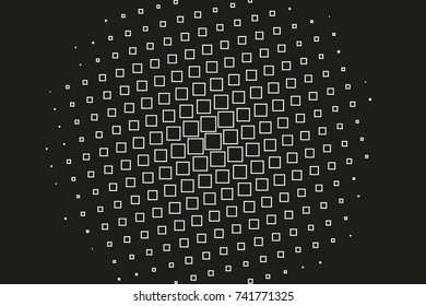 Abstract geometric pattern with small squares. Design element for web banners, posters, cards, wallpapers, backdrops, panels Black and white color Vector illustration