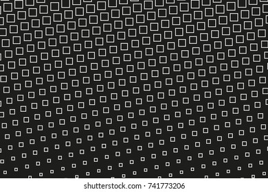 Abstract geometric pattern with small squares. Design element for web banners, posters, cards, wallpapers, backdrops, panels Black and white color Vector illustration