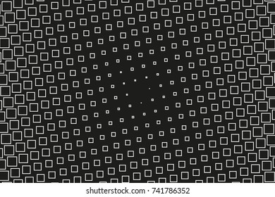 Abstract geometric pattern with small squares. Design element for web banners, posters, cards, wallpapers, backdrops, panels Black and white color Vector illustration