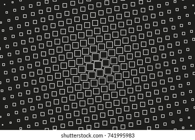 Abstract geometric pattern with small squares. Design element for web banners, posters, cards, wallpapers, backdrops, panels Black and white color Vector illustration